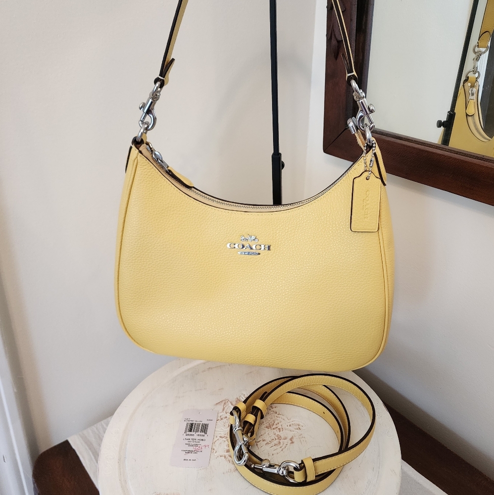Coach Teri Hobo NWT Retro Yellow/Silver